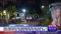 Sicarios ultiman a tres personas en la colonia Sabana del sector Cemcol de SPS