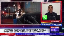 Aparatoso accidente vial deja pérdidas materiales en Siguatepeque