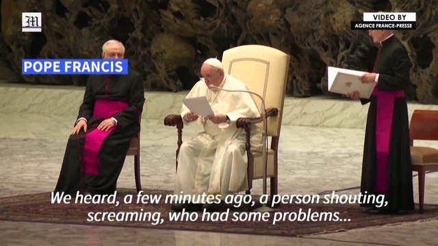 Man denounces the Catholic church at the Pope's audience