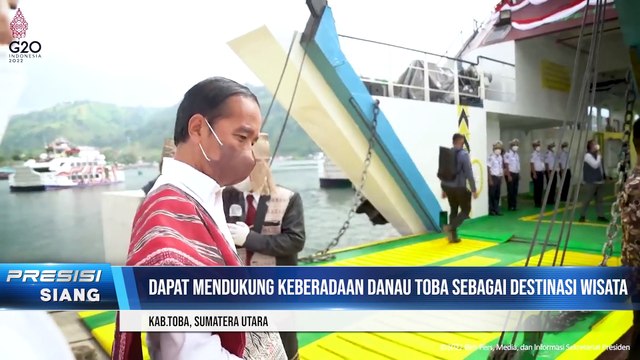 Presiden Jokowi Meninjau Kawasan Dermaga Pelabuhan Ajibata, Toba