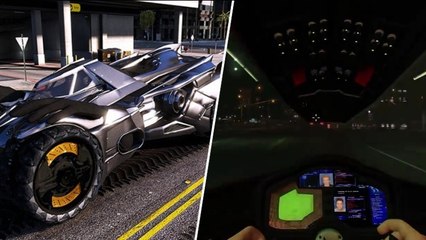 GTA 5 : on peut voir une Batmobile à pleine vitesse dans Los Santos