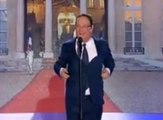 Patrick Sébastien dans une imitation de François Hollande peu convaincante