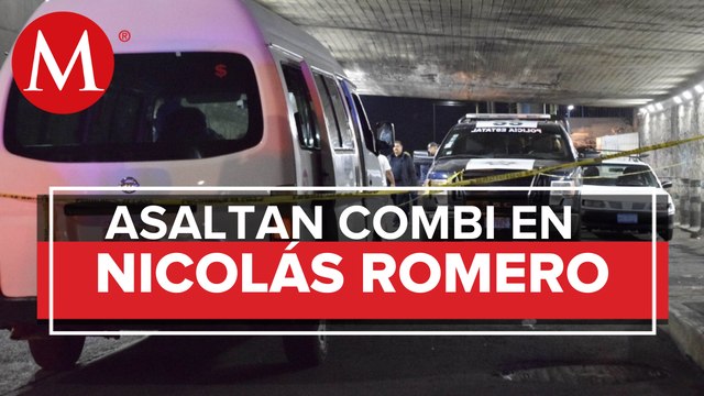 En 30 segundos, dos hombres armados asaltaron a los pasajeros de una combi en EdoMéx