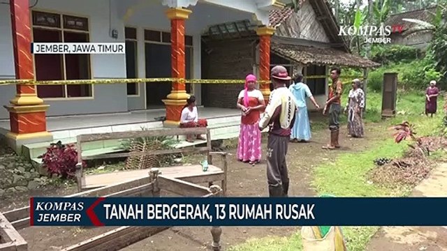 13 Rumah Retak dan Rusak Akibat Pergeseran Tanah di Perbukitan