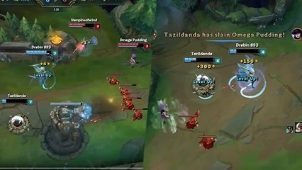 League of Legends : Corki refuse de back même s'il a 100 HP et réalise une action dingue