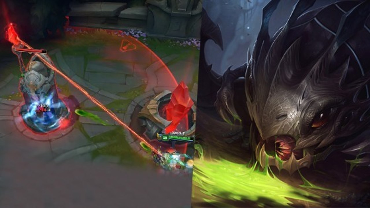 League of Legends : le nouveau Kog'Maw peut faire tomber des tourelles à lui tout seul