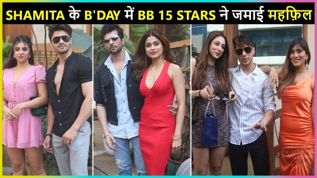 Bigg Boss 15 Gang Attends Shamita Shetty's Birthday Party | Ieshaan-Miesha, Neha, Umar & More