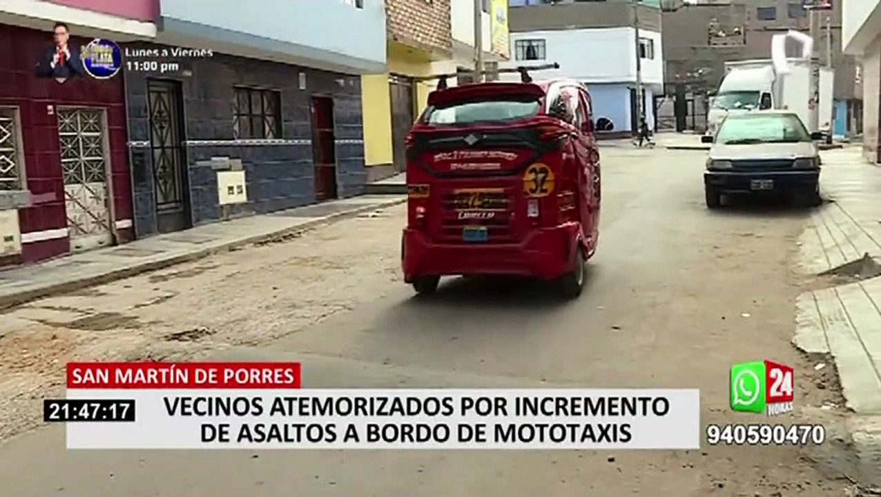 SMP: vecinos denuncian ola de asaltos violentos a bordo de mototaxis