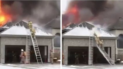 Ces pompiers ont passé un sale quart d’heure. Et pas à cause du feu