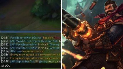 League of Legends : cette action de Graves est si impressionnante qu'elle fait surrend l'équipe adverse