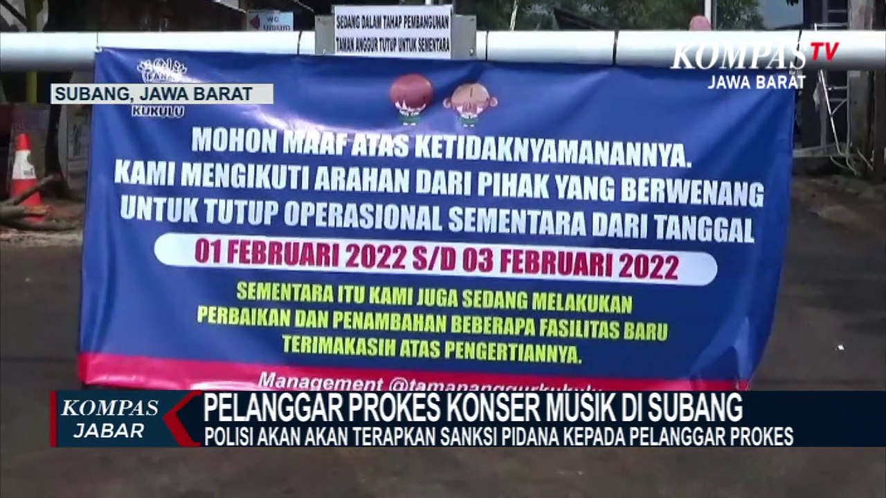 Pelanggar Prokes Konser Musik Di Subang Akan Kena Sanksi Pidana