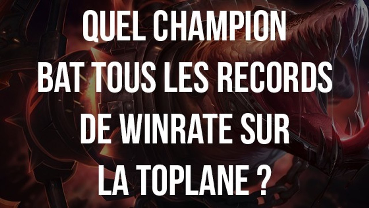League of Legends : quel champion bat tous les records de winrate sur la toplane ?