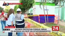 Jesús María: vecinos protestan porque obras en avenida los dejó sin estacionamiento