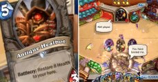 Hearthstone : le Robot de soins antique lui permet un top deck miraculeux !