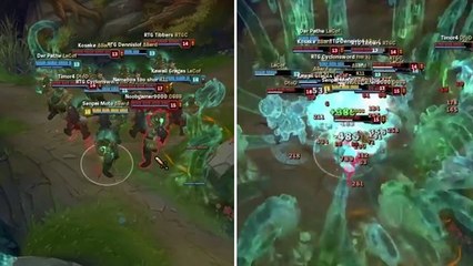 League of Legends : 100 tentacules avec Illaoi qui frappent en teamfight ça donne ça !