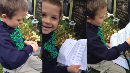Le père de cet enfant est décédé. Mais pour la fête des pères, il a reçu le plus beau des cadeaux qui soit