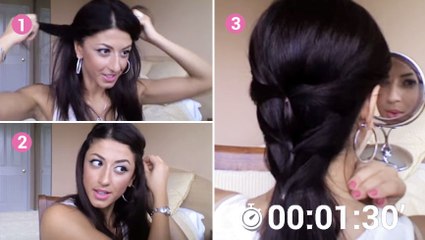 Réaliser une superbe coiffure en cascade en moins de 2min