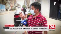 Santa Anita: delincuentes en 'manada' a bordo de mototaxis asaltaron a transeúnte