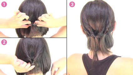 Une coiffure chic sur cheveux courts en quelques secondes