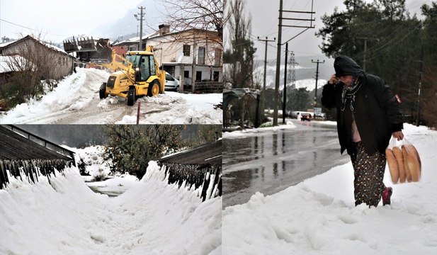 Antalya’da 30 santimetre dolu yağdı