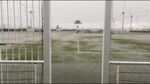 Belek Turizm Merkezindeki futbol sahaları yağış sonrası su altında kaldı