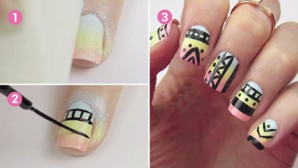 Réalisez une manucure tribale originale