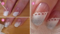 Réalisez un nail-art effet dentelle