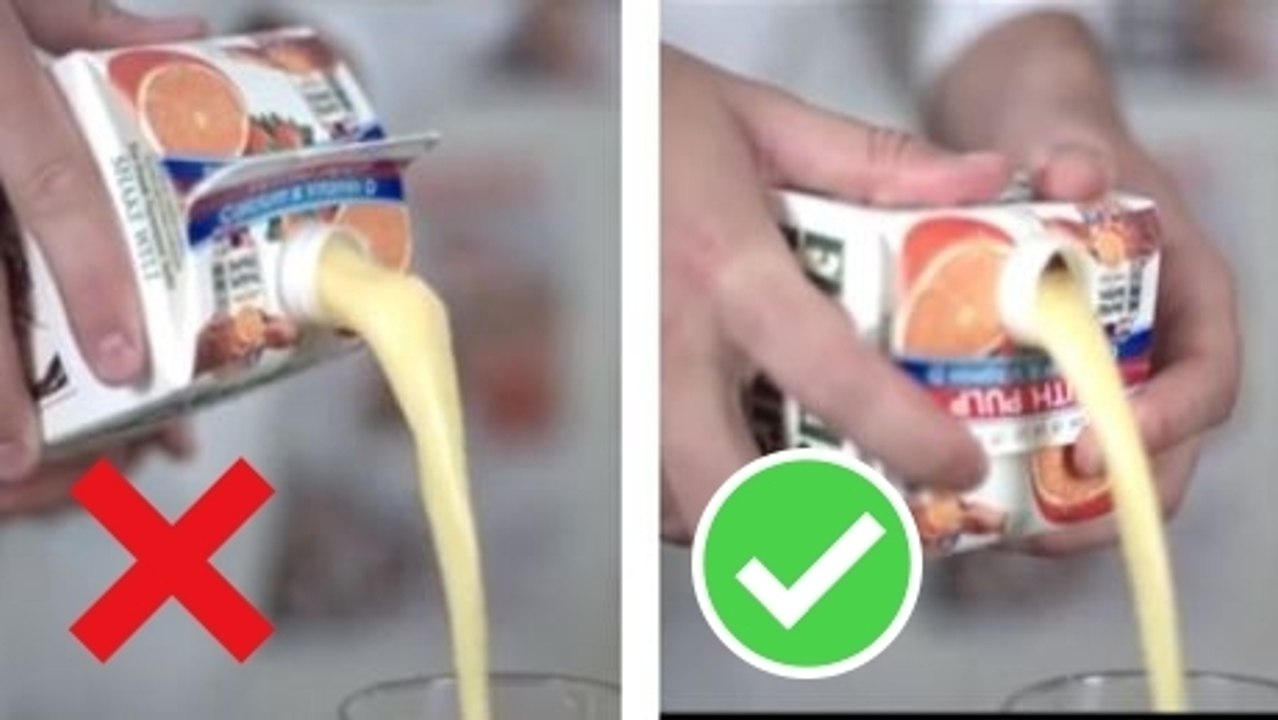 Cette astuce est incroyable. Vous ne verserez plus jamais le jus de fruits de la même façon