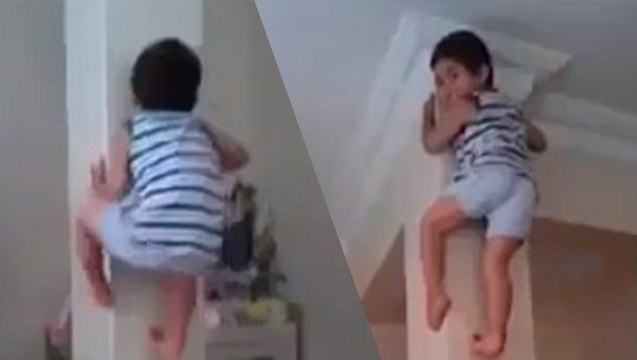 Ce petit garçon est le futur spider-man. Il va vous faire halluciner !