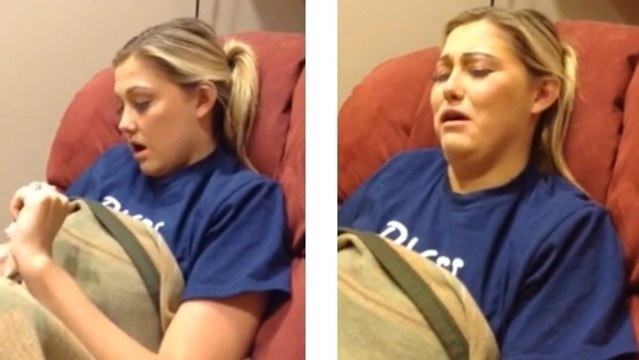 Cette jeune fille vient de se faire retirer ses dents de sagesse. Mais sa réaction est très étonnante !