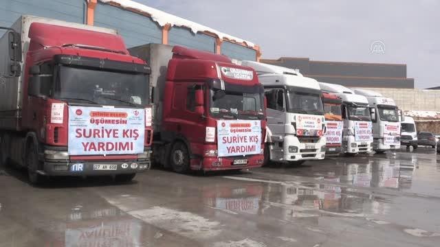GAZİANTEP - Suriye ve Afganistan'a 10 tır yardım gönderildi
