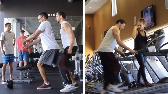 Ce mec a décidé de faire le relou à la salle de sport. Et le résultat est à mourir de rire !