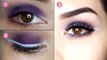 Réalisez un maquillage violet, parfait pour les yeux marrons