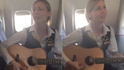Cette hôtesse de l'air a sorti sa guitare en plein vol. Ce qu'elle a fait ensuite a émerveillé les passagers