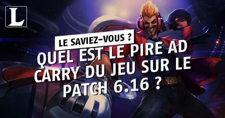 League of Legends : quel est le pire AD Carry du jeu sur le patch 6.16 ?