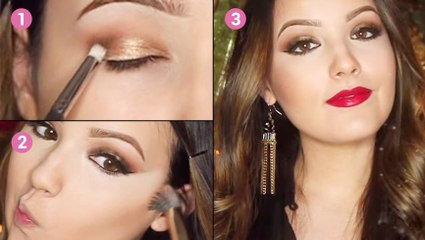 Réalisez un maquillage très glamour pour le réveillon de Noël !