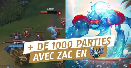 League of Legends : il a joué plus de 1000 parties avec Zac en Diamant