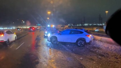 Wet, slushy roads cause accidents