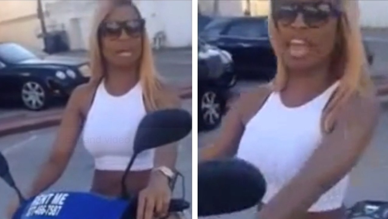 Cette fille vulgaire a eu la honte de sa vie en démarrant son scooter