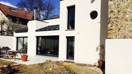 Journée de la rénovation - La petite maison de ville en meulière au chauffage à charbon est transformée en une grande maison…