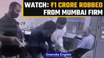 Mumbai: Robbers caught on camera looting ₹1 crore from a firm’s office | Watch | Oneindia News