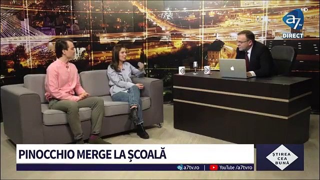 A7 7V - Stirea cea buna - Daniel Burcea si Andra Mirescu despre 'Pinocchio merge la scoala'