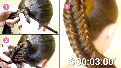 Réalisez cette double tresse sirène en quelques minutes seulement. Une coiffure vraiment impressionnante !