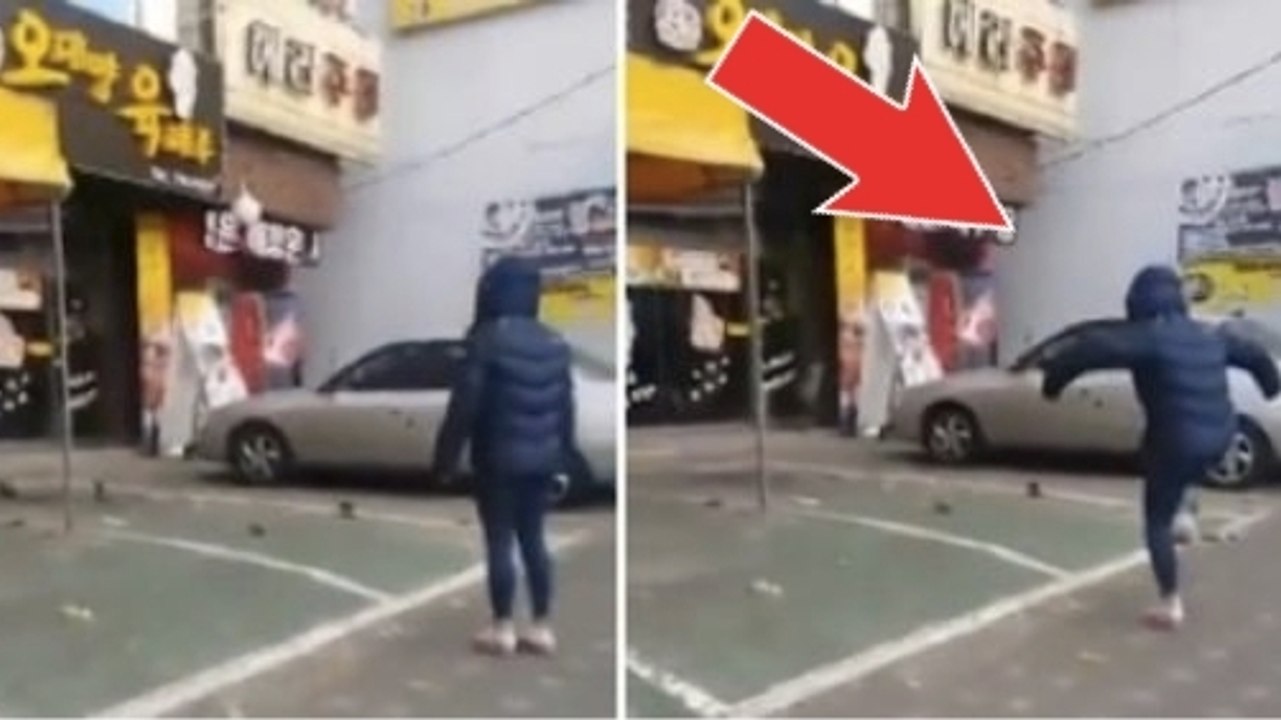 Cette fille a une technique très particulière pour se débarrasser des pigeons