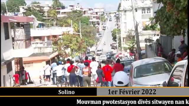 Mouvman pwotestasyon divès sitwayen nan katye solino pou denonse fenomèn ensekirite a