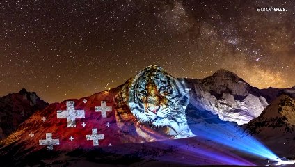 Riesiger Tiger auf Eiger-Nordwand: Licht ist Hoffnung