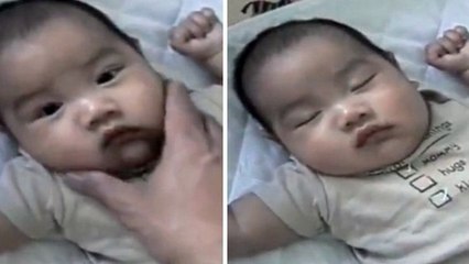 Ce papa a trouvé la technique pour endormir son bébé en 10 secondes. C'est impressionnant !