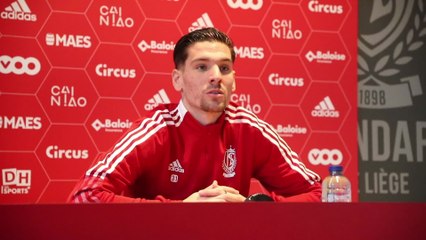 Conférence de presse du Standard: Alexandro Calut s'exprime sur son retour en équipe première