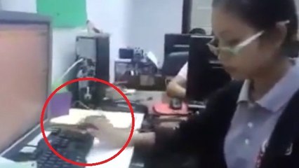 Cette secrétaire tape plus vite que son ombre. Elle est impressionnante !