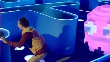 Ce mec s'est retrouvé au milieu d'une partie de Pac-Man grandeur nature